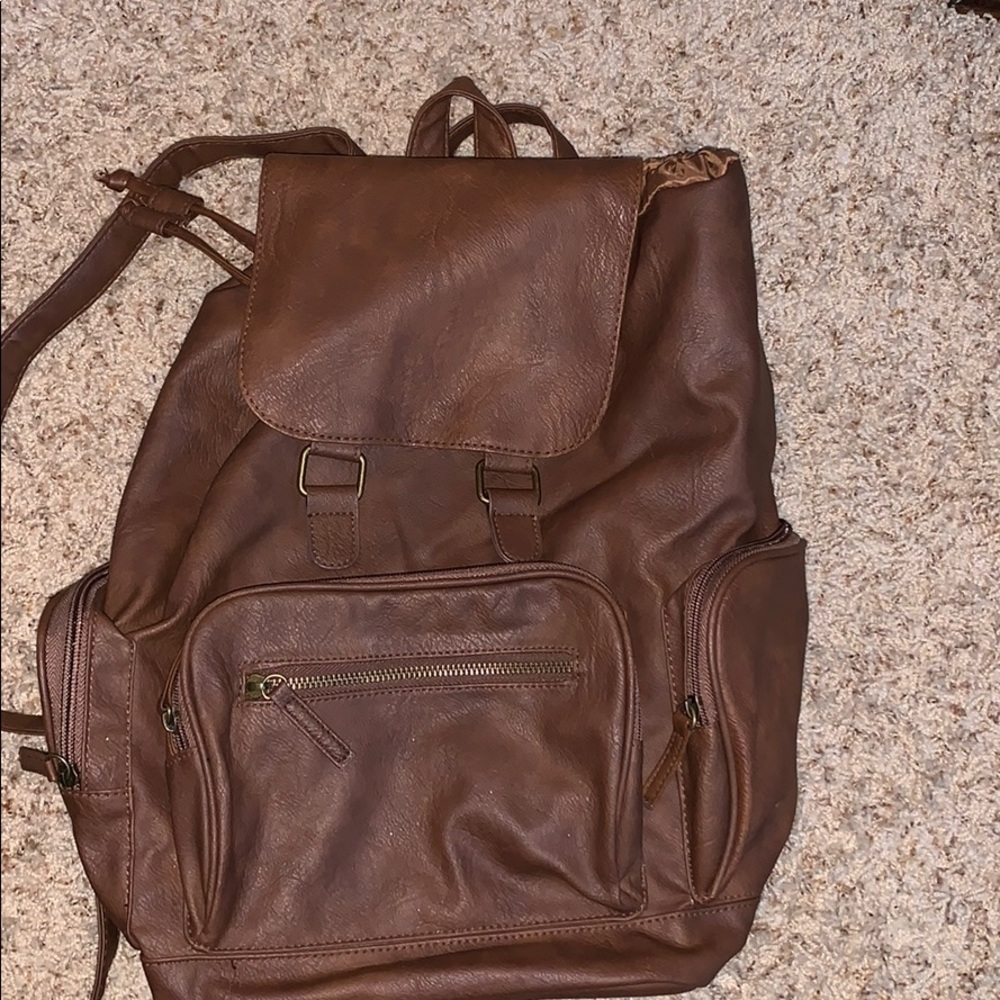 Brown leather bag